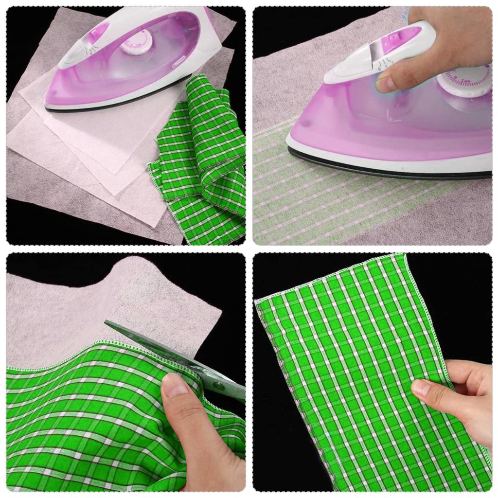 White Fusible Easy Iron On Sewing Join patchwork Interfacing Lightweight Polyester Interfacing (40 Inch x 4 Yards)