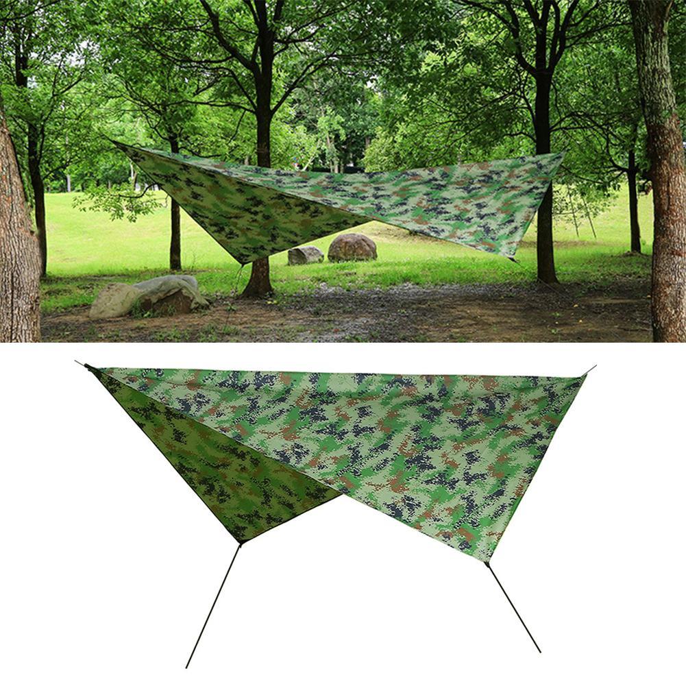 Toeristische Luifel Luifel Tarp Tent Schaduw Ultralight Tuin Camping Zonnescherm Waterdichte Luifel Hangmat Camouflage Outdoor Shelt H1I4