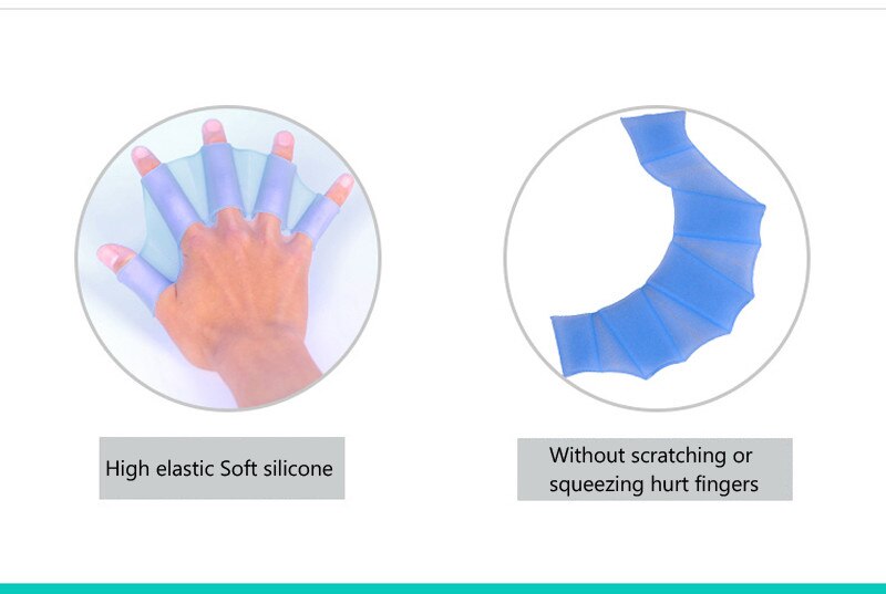 Men Women Child Half finger Silicone Swimming Fins Swim Pool Sports Training Hand Webbed Gloves Flippers Paddles Equipment