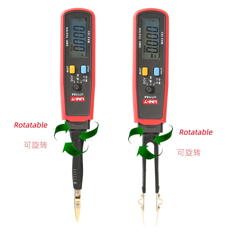 UNI-T UT116A/UT116C SMD Tester; Resistor / Capacitor / Diode (RCD) Parameter Meter / SMD Digital Multimeter