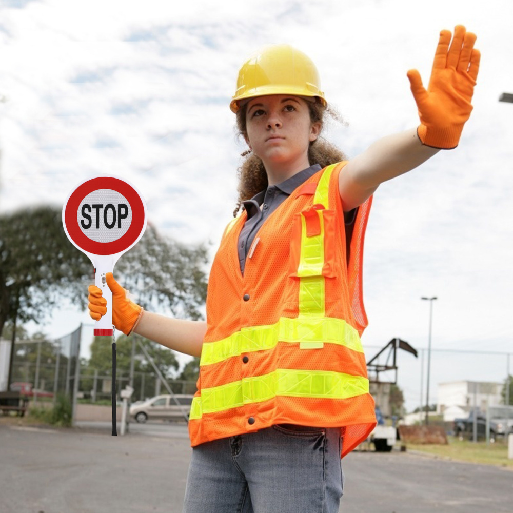 1pc Rechargeable Sign Board Useful LED Traffic Sign Premium Warning Sign Light