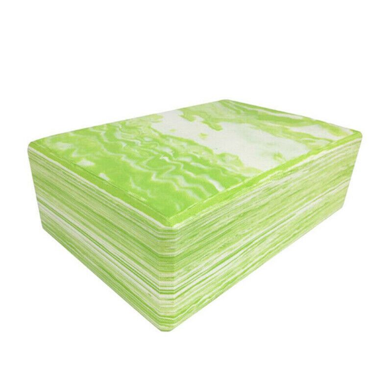 Yogablok en yogablok van eva-schuim met hoge dichtheid ter ondersteuning van het evenwicht en ter verdieping van de poses, zacht schuimoppervlak met antislipoppervlak: Groente