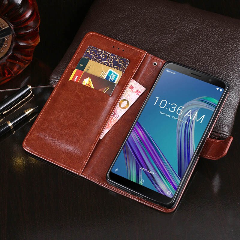 Hoesje voor asus  zb602kl hoesje flip leren hoesje voor asus zenfone max pro  m1 zb601kl hoesje capa telefoonhoesje