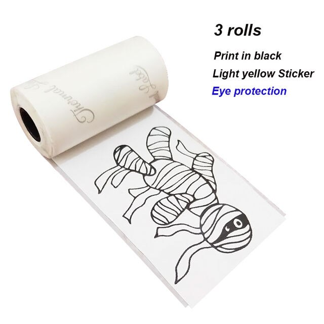 Papier auto-adhésif thermique 57mm, papiers d'étiquettes imprimables pour imprimante de poche M02/M02S/M02Pro, papier Photo autocollant pour iphone: Eye protect sticker