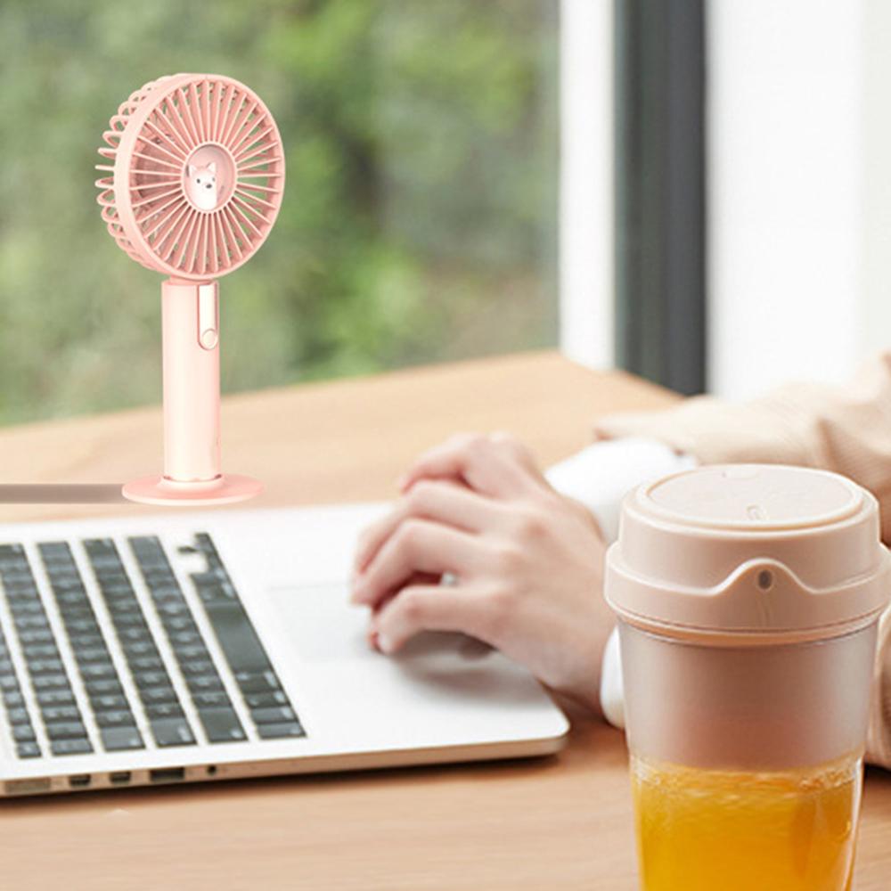 Tragbarer wiederaufladbarer ventilator, luftkühler, betrieben mit handventilator, usb, einfarbig, tragbarer desktop-home-office-ventilator, einstellbarer ventilator