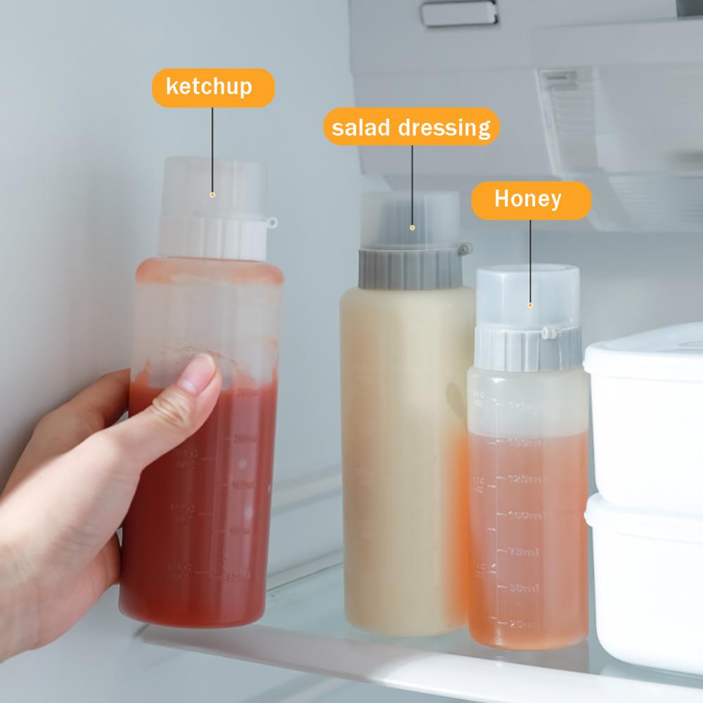 1Pcs 175/350Ml Keuken Knijpen Fles Vijf-Gat Saus Honing Fles Afdichting Met Bedekt Salade Saus dispenser Extrusie Fles