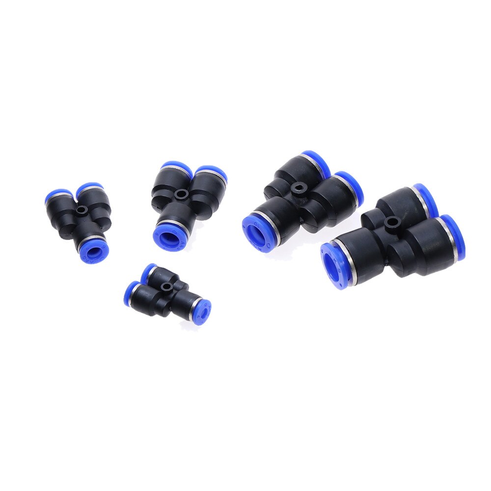"Y" Pneumatic Connector Tee Union Push In Fitting for Air Pipe joint OD 4 6 8 10 12 14 16MM Pneumatic Fittings PY