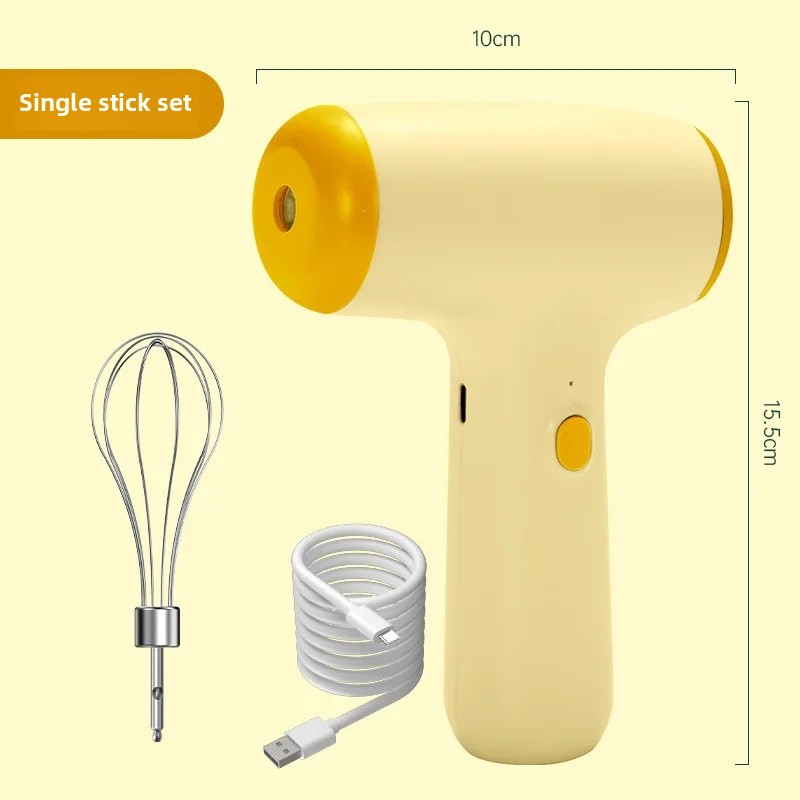 Tragbarer kabelloser elektrischer Schneebesen, Mini-Küchenmixer zum Backen von Creme, Aufladen von Haushaltsgeräten aus dem Festland China: WHITE / 0.5-1L