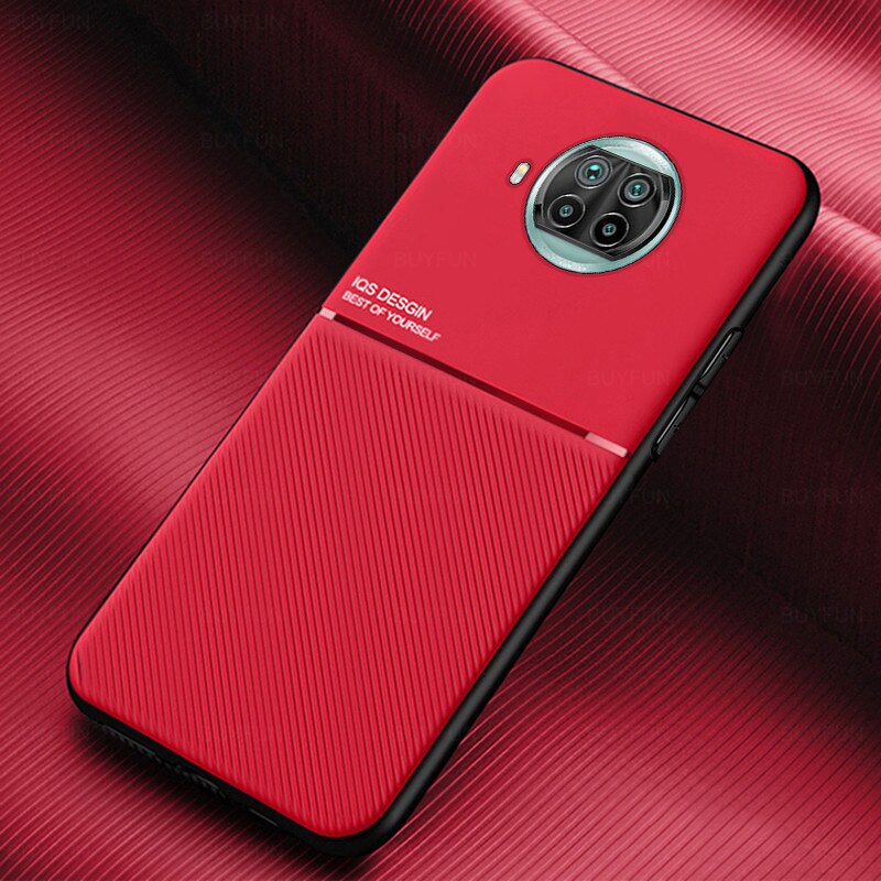 Funda protectora de silicona mate con textura de cuero para xiaomi mi10t lite, carcasa a prueba de golpes para xiaomi mi 10t lite 10tlite t10 light 5g: baodan888 / red