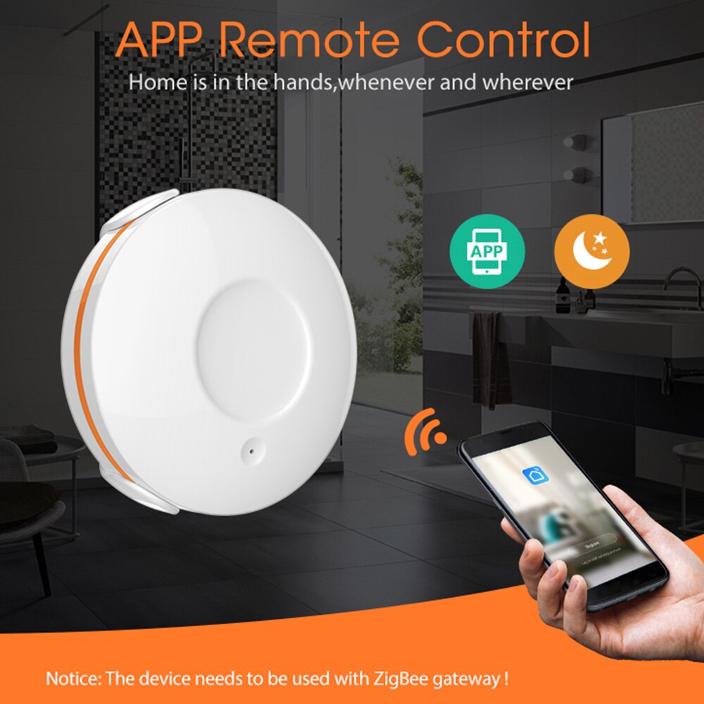 Smart Water Sensor Water Detector Water Leak Sensor and Alarm with APP Notification Compatible with 2.4GHz Home Security Zigbee