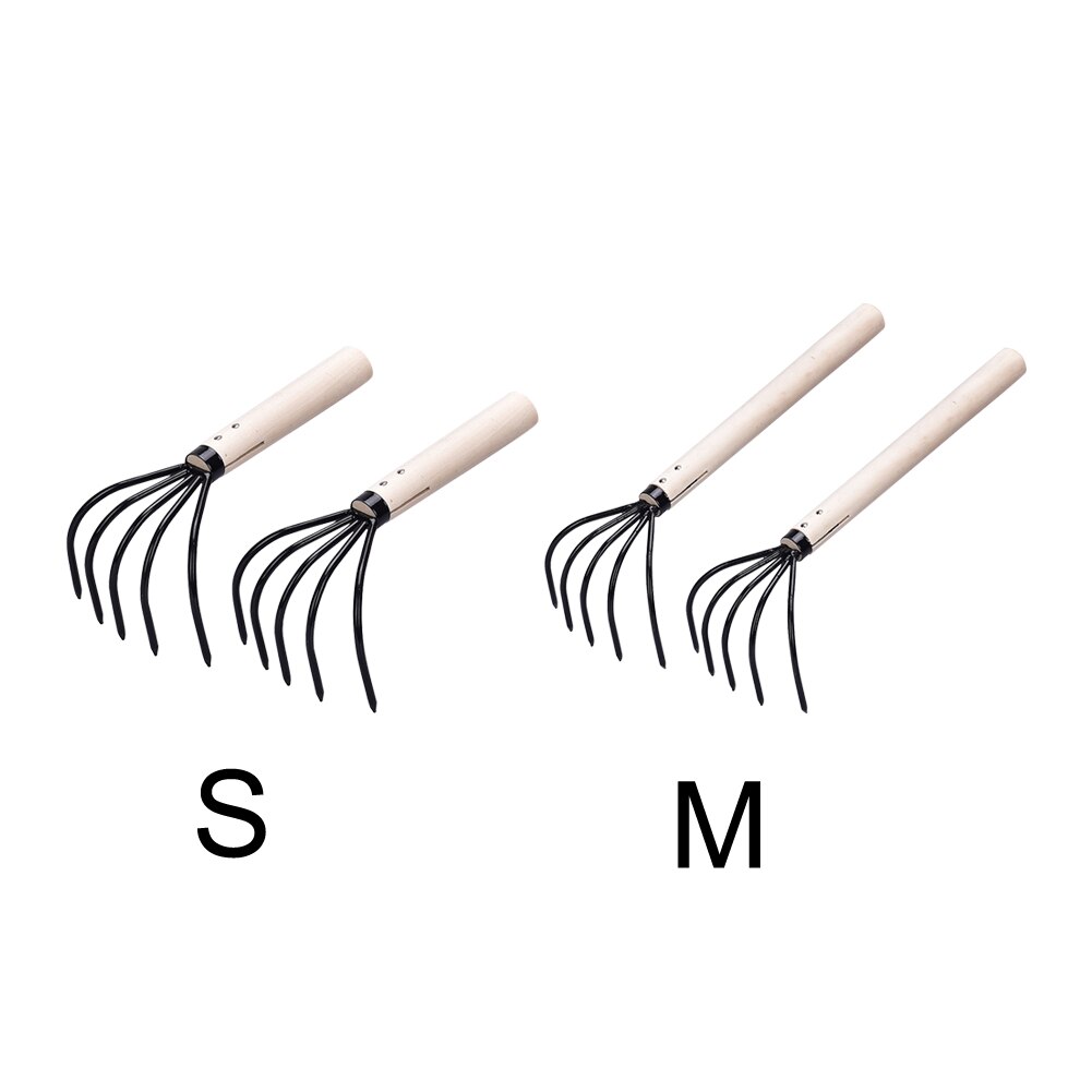 2pcs Rust Resistant Garden Tool Ergonomic Weeding Soil Hand Cultivator 5 Tine Claw Rake Lawn Bendproof Patio Carbon Steel