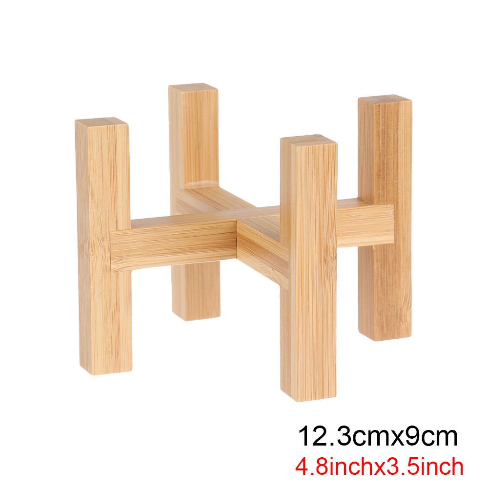 Présentoir de bonsaï en bois, fournitures de jardin d&#39;extérieur, support de Pot de fleurs sur pied, Base de Pot de fleur, décoration de la maison: 12.3cmx9cm