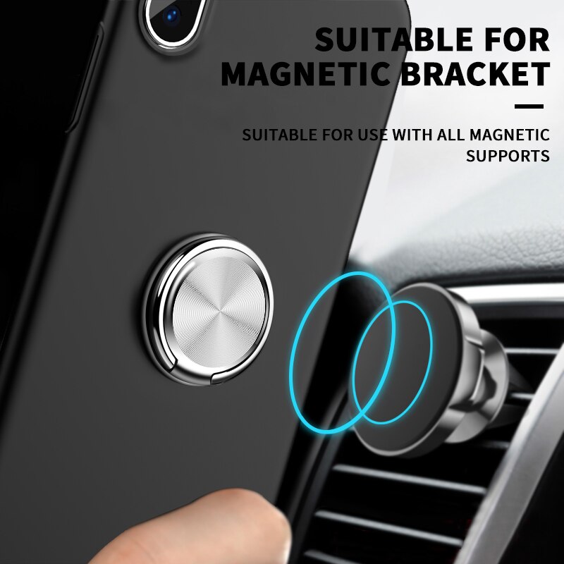 Acessórios De luxo Rotação Phone Holder 360 Graus Rotatable Ímã Anel De Dedo de Metal Soquete Para Magnetic Estande de Smartphones