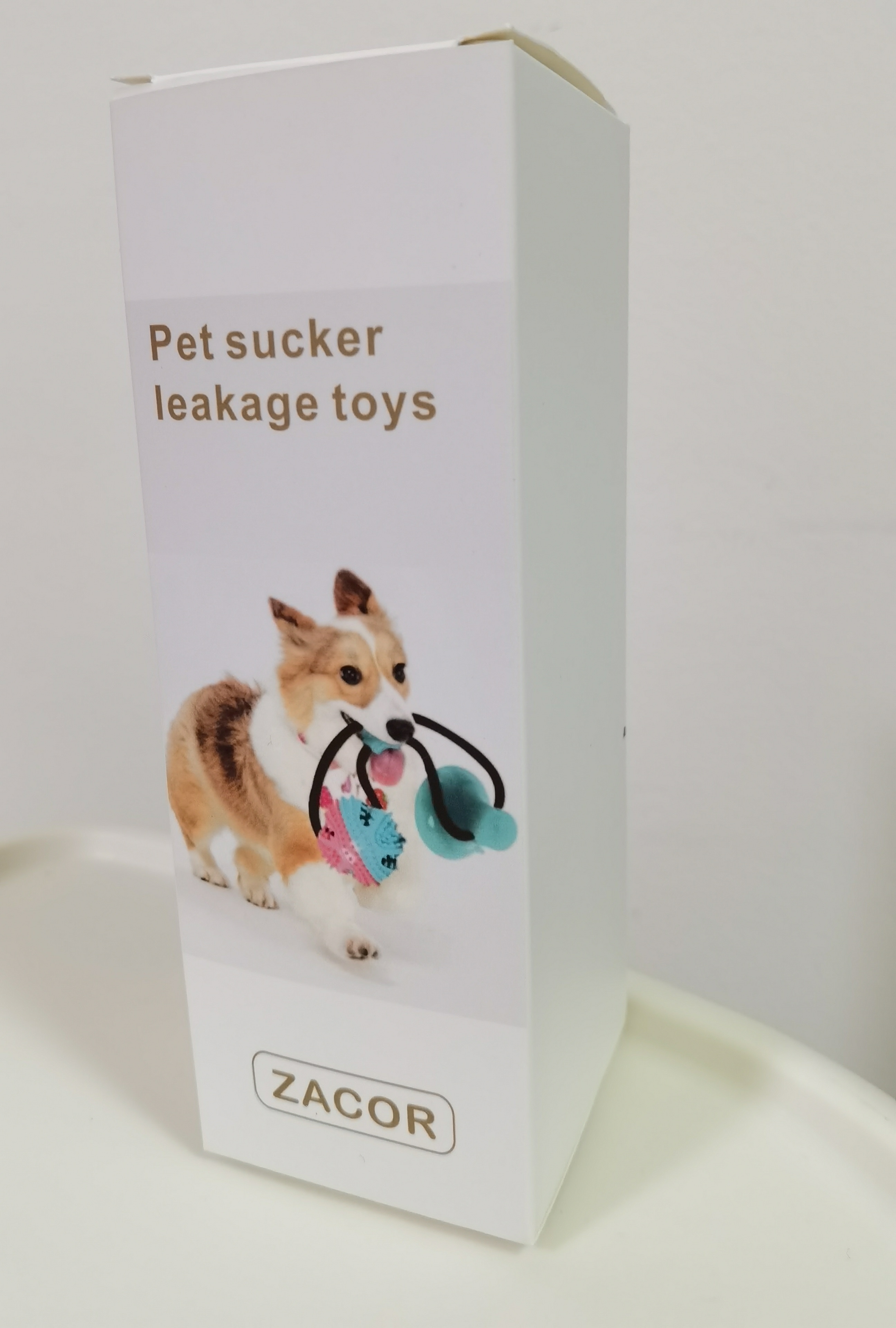ZACOR Interactive Ropes Toys Multifunction Pet Dog Molar Bite Toy Self-Playing Rubber Chew Ball Toy with Suction Cup