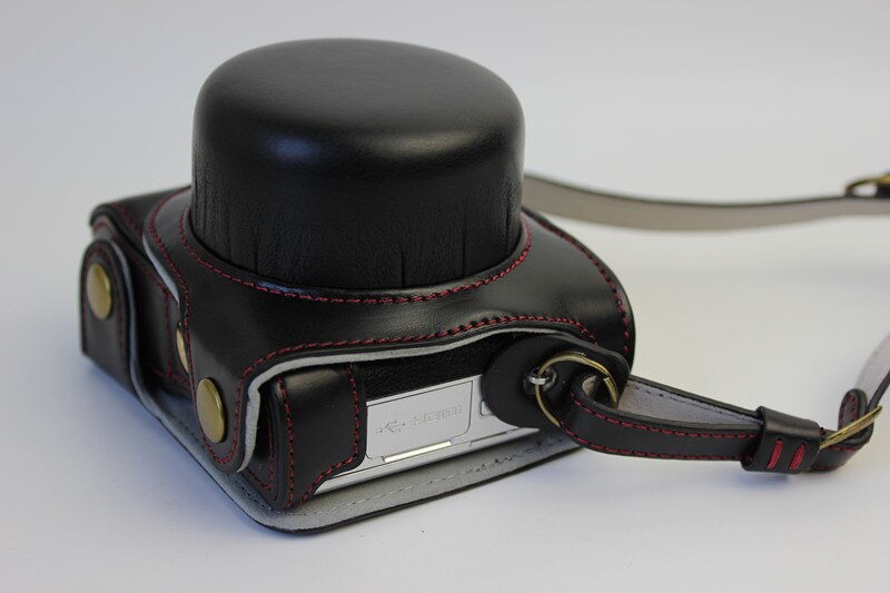 Funda de cuero PU de lujo para cámara Nikon 1 J5, 1J5, lente de 10-30mm, , con correa, batería abierta, nueva