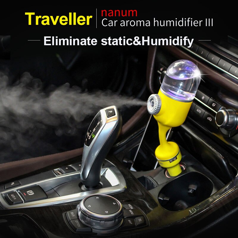 Nanum humidificador de aire del coche Mini difusor de aceites esenciales del coche humidificador de aromaterapia purificador de niebla fría portátil en el coche