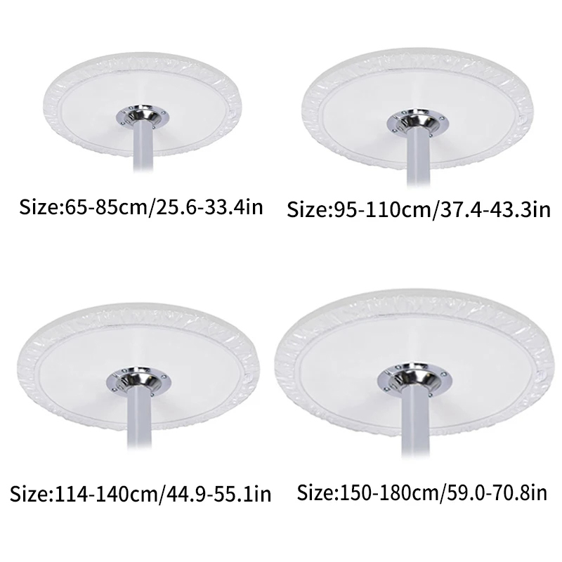 10 Stuks Gemonteerd Rond Tafelkleed Transparant Waterdicht Oliebestendig Tafelkleed Beschermdoek Eettafel Hoezen Thuis