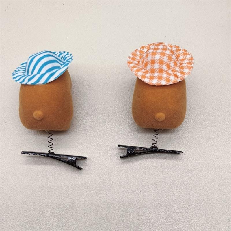 62KE Plush Hairpins Fashionable Animal Hair Clip Hair Accessories for Girls