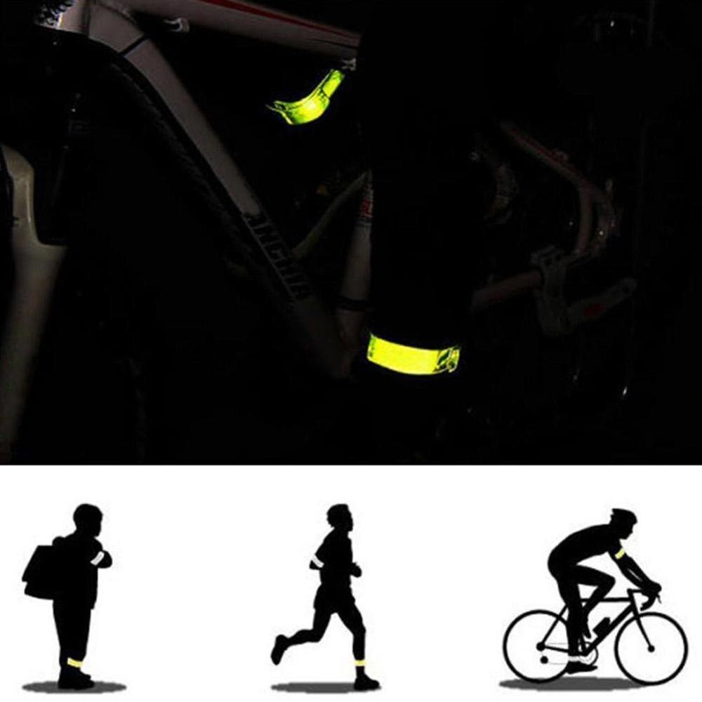 Reflekterende bælte cykling armbånd kører udendørs sikkerhed bælte håndled ben nyttige stropper bæltestrop til sport nat cykling
