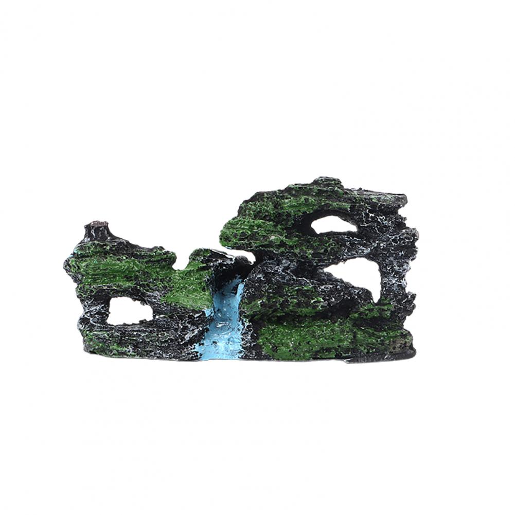 Sztuczna żywica górska akcesoria robić akwarium wysoka symulacja krajobrazu akwarium jaskinia kamienna ozdoba wystrój akwarium: BIAŁY