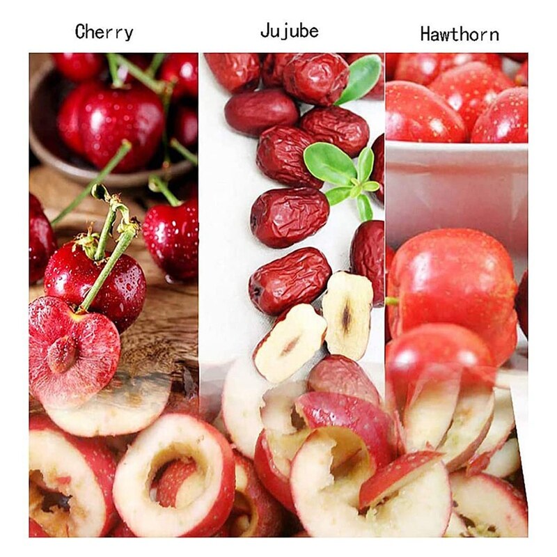 Kersenontpitter, fruit- en groentesnijder, roestvrijstalen kersenontpitter en ontpittingsgereedschap voor thuis en in de keuken