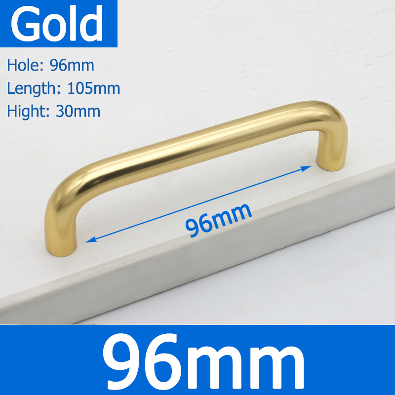 2pcs Length 64 96 128 160 192 256mm 303-Type Cabinet Handles Kitchen Door Handle Drawer Knob Aluminum Alloy Wardrobe Door Handle: Silver
