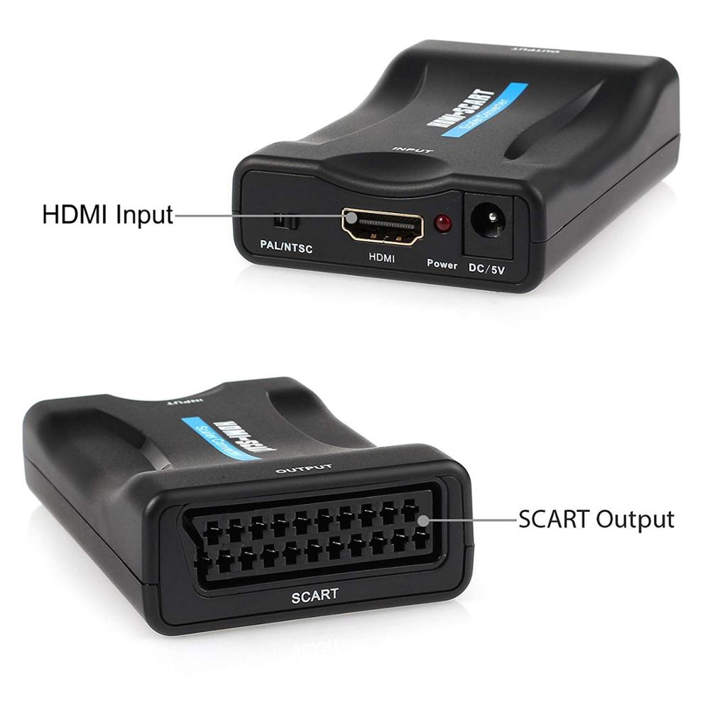 Hdmi Naar Scart Converter Adapter 1080P Hdmi-ingang Scart Uitgang Adapter Voor Sky Blu-ray Speler Hdtv Xbox Dvd