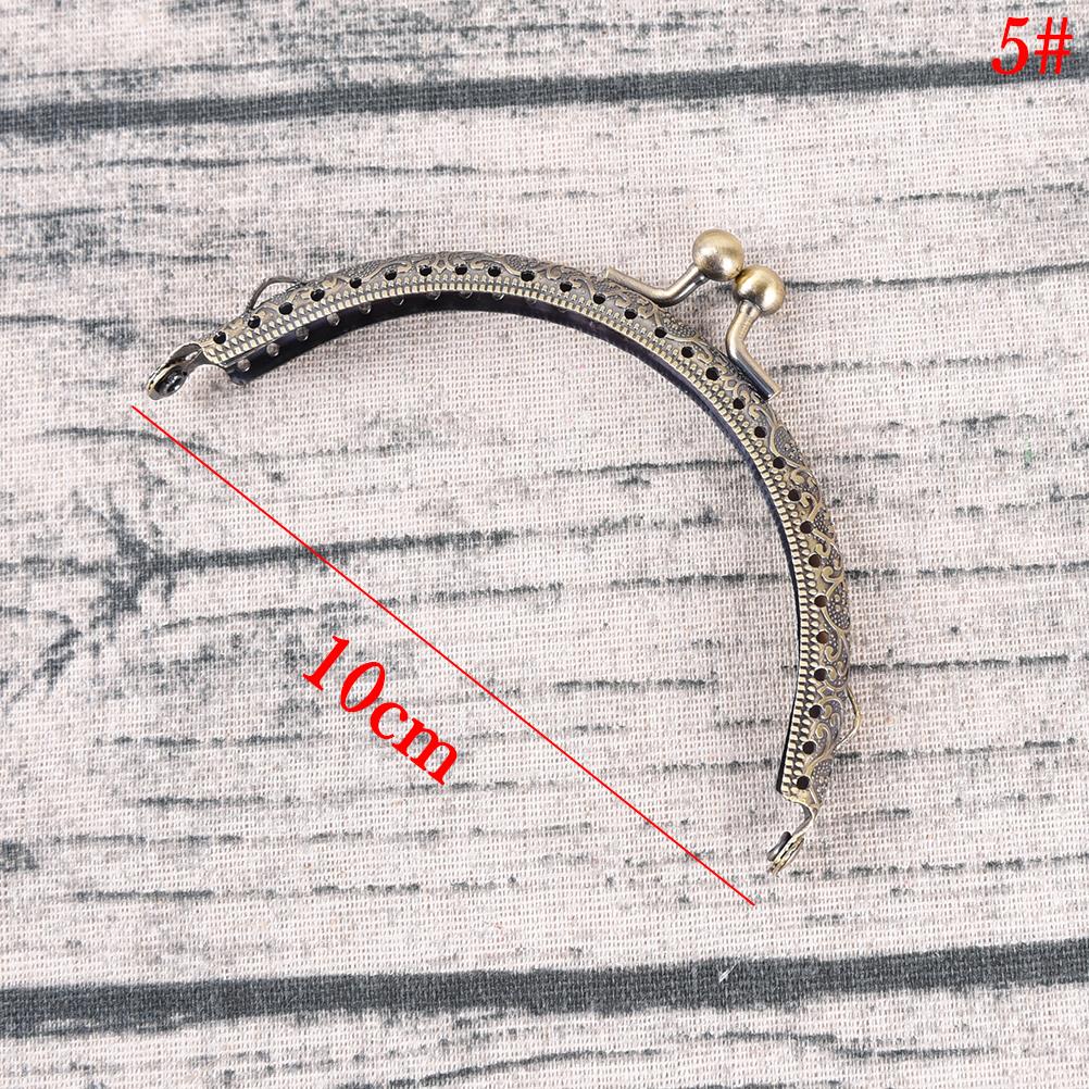 7Sizes Metal Purse Frame Ring Kiss Clasp Handle For Bag DIY Antique Brass Craft Bag Making Wallet Clip: N5