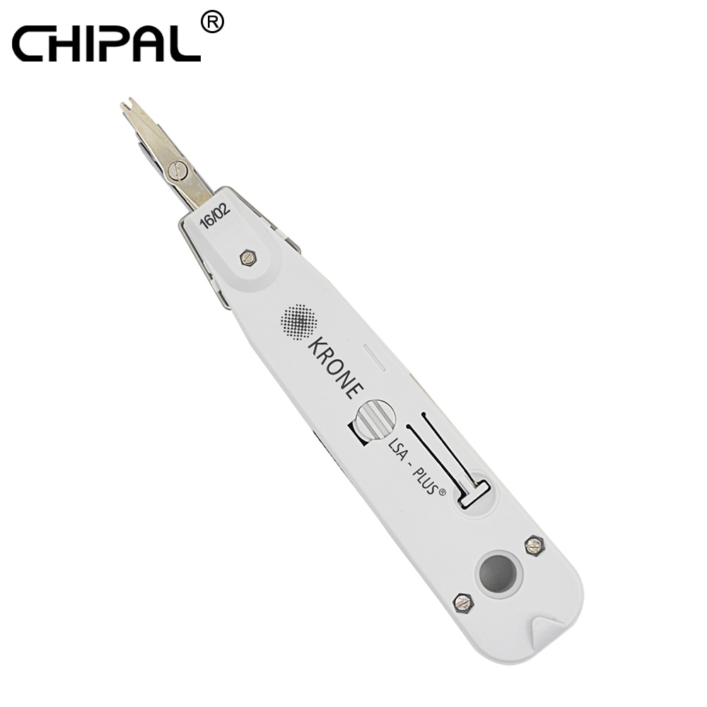 Chipal sølv justerbar krone lsa-plus punch down værktøj med sensor til telecom telefon  rj11 lan netværk cat 5 rj45 patch panel
