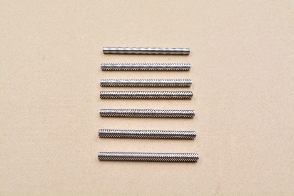 304 rustfrit stål  t8 skruelængde 250mm bly 1mm 2mm 3mm 4mm 8mm 10mm 12mm 14mm 16mm trapezformet spindelskrue 1 stk.