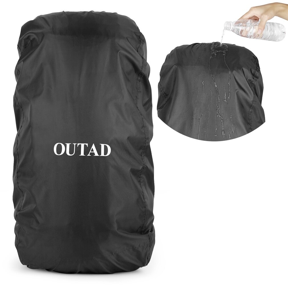 OUTAD-mochila impermeable para exteriores Unisex, resistente a la lluvia, duradera, para senderismo, Camping, bolsa para adultos, color negro