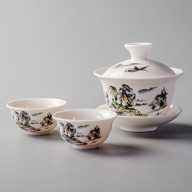 1 st 22ml kina porslin kung fu tekoppsset keramik teservering teservis teskålkoppar &amp; fat dryckesföremål  d054: Teaset 4