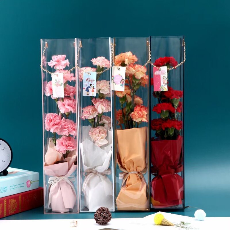 Hand-held transparent box Wedding decoration goddess Valentine's Day Mother's Day flower bouquet rose flower box