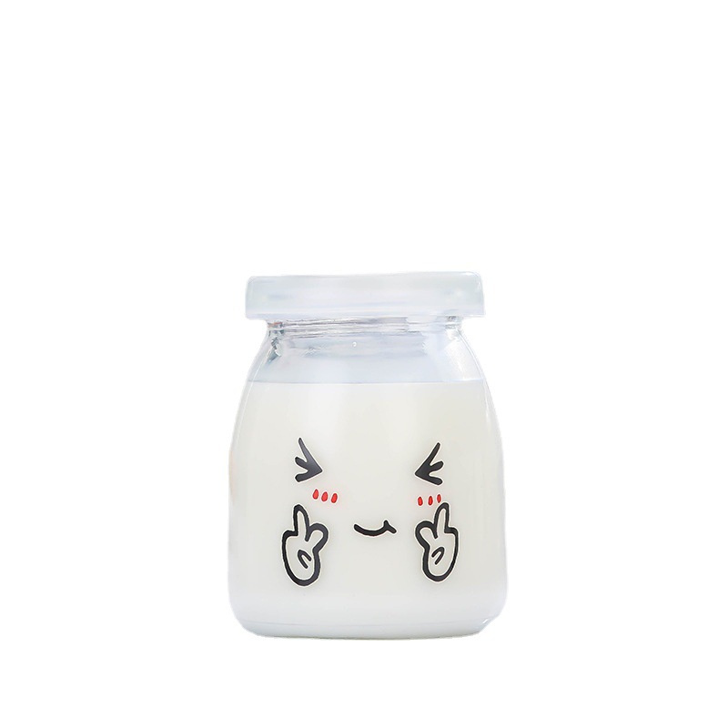 Mini Yogurt Pudding Glass Jar Milk Jelly Baking Pan Food Storage Container 100ML/200ML Jelly Mousse Cup with Lid