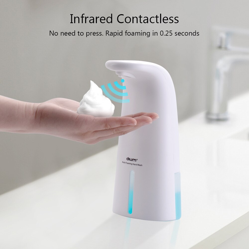 Automatisk induktionsgivare skummande tvål dispenser infraröd skummande handtvätt tvål dispensrar för badrum / kök