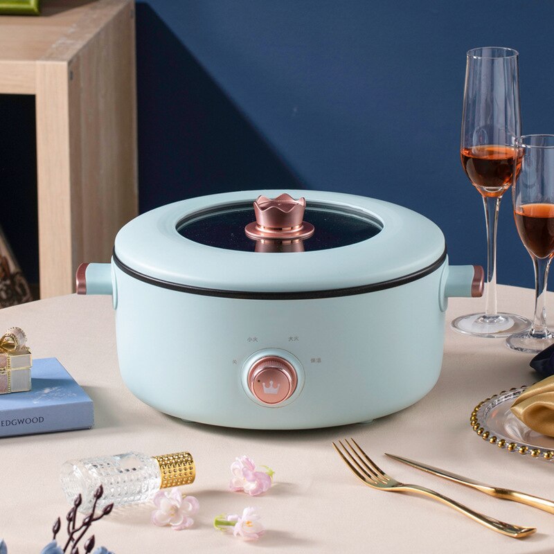 Multifunktionale Elektroherd 3L Gesundheit Universal Pan Wok MINI Pot 1200W Für Zu Hause Student Schlafsaal