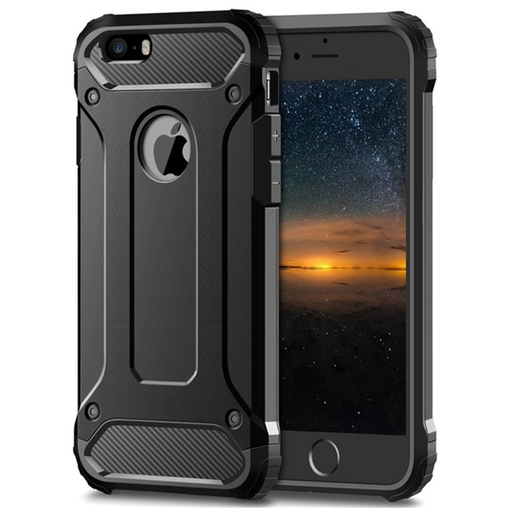 Rüstung Abdeckung Coque Für iPhone 16 Pro Max 15 14 13 12 Mini 11 Pro XS Max XR X 5S SE 6 6S 7 8 Plus Heavy Duty Stoßfest Fall: NEOPREN / schwarz