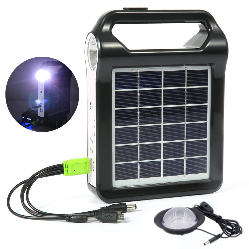 6V Portable Rechargeable Solar Panel Power Storage Generator System Outdoor Solar Power Charging Power Supply USB Charge