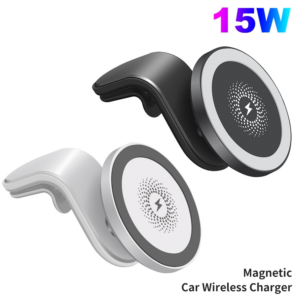 15W Draadloze Oplader Magnetische Telefoon Autohouder Airvent Magneet Adsorbeerbare Car Mount Voor Iphone 12 12 Pro 12Pro Max 12Mini