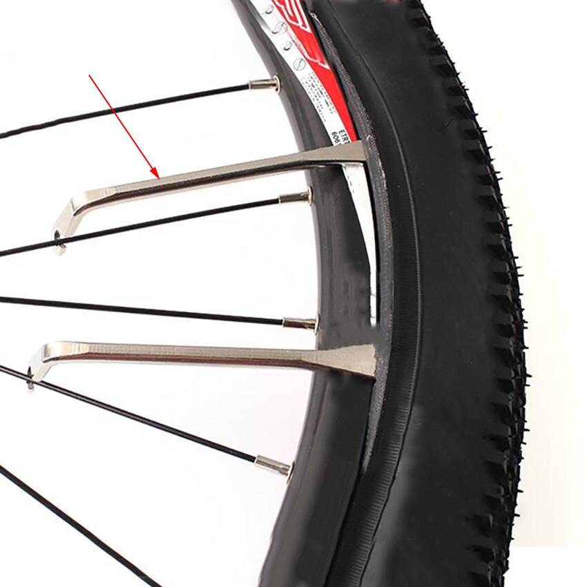 Nyligt rustfrit stål buet cykelcykel mountainbike dækreparationshåndtag, dækværktøj