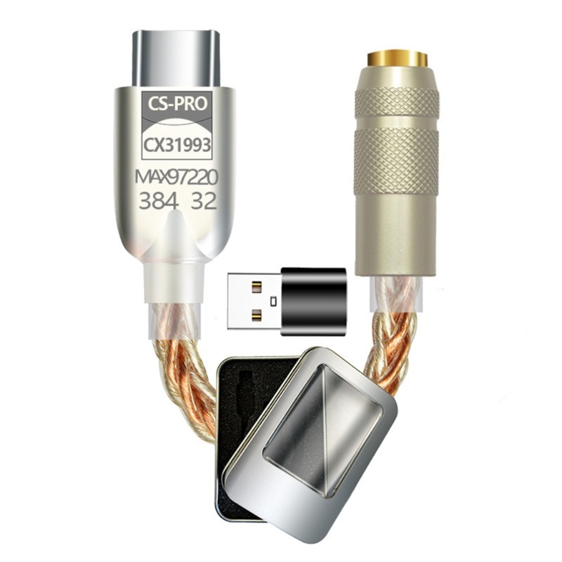 Verbesserter digitaler Sound verstärker cx31993 max97220 Chip Typ c 3,5mm Amp Hifi Adapter 32bit/384kHz Kopfhörer Dac Adapter