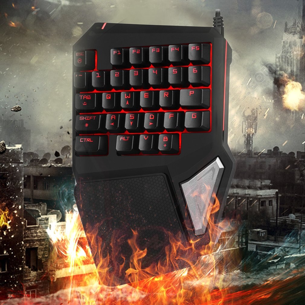 Delux gaming mini keyboard T9 Pro/t9 plus mechanical wired keyboard 7 Color Backlit Single Hand Ergonomic Keypad