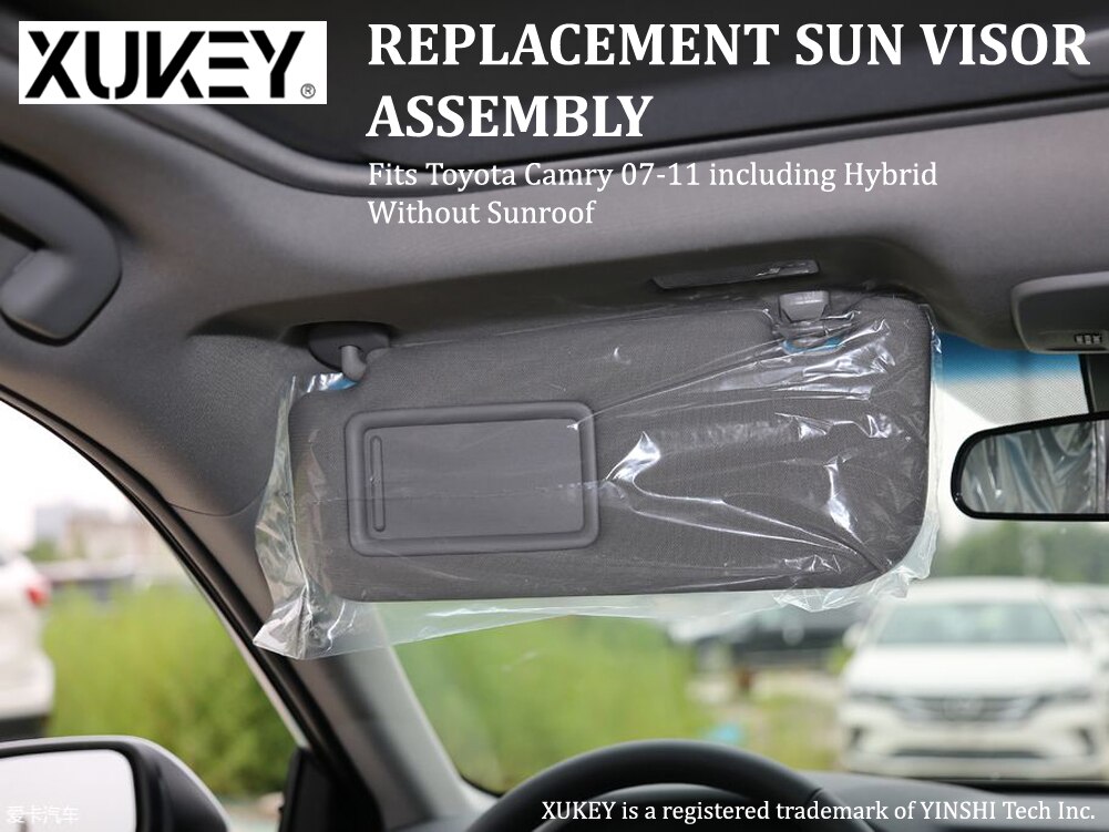 2Pc For Toyota Camry 2007 Car Sun Visor Sunshade Without Sunroof Driver Passenger Side Right Left Organizer