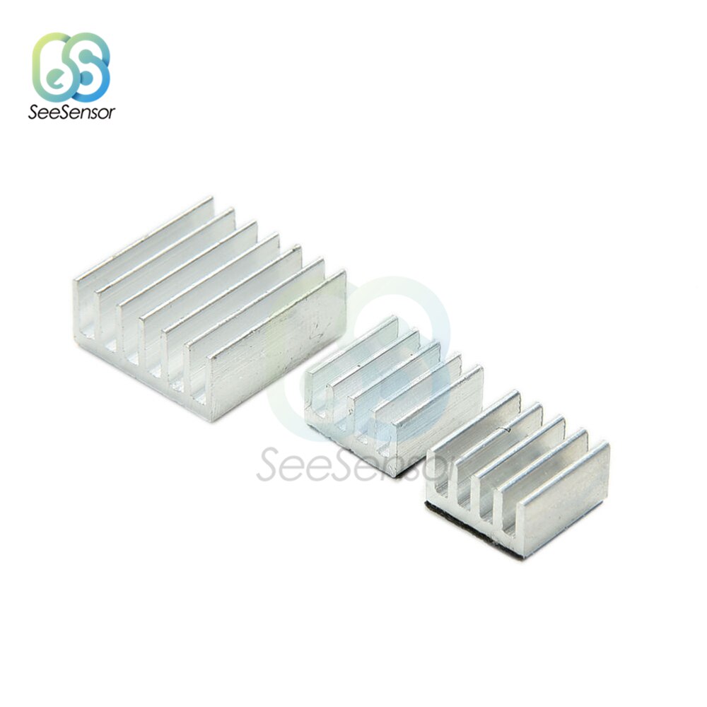 3 Stks/set Lijm Raspberry Pi Heatsink Cooler Zuiver Aluminium Koellichaam Set Kit Radiator Voor Cooling Raspberry Pi 2 B