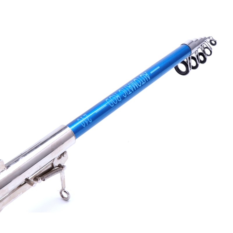 Caña de pescar automática de acero inoxidable, accesorio sin carrete, Sea River Lake, 2,1 m, 2,4 m, 2,7 m