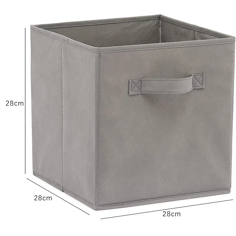 Clothes Storage Box Large Capacity Square Storage Box Without Lid Foldable Non-Woven Storage Box Toys & Snacks Organizer