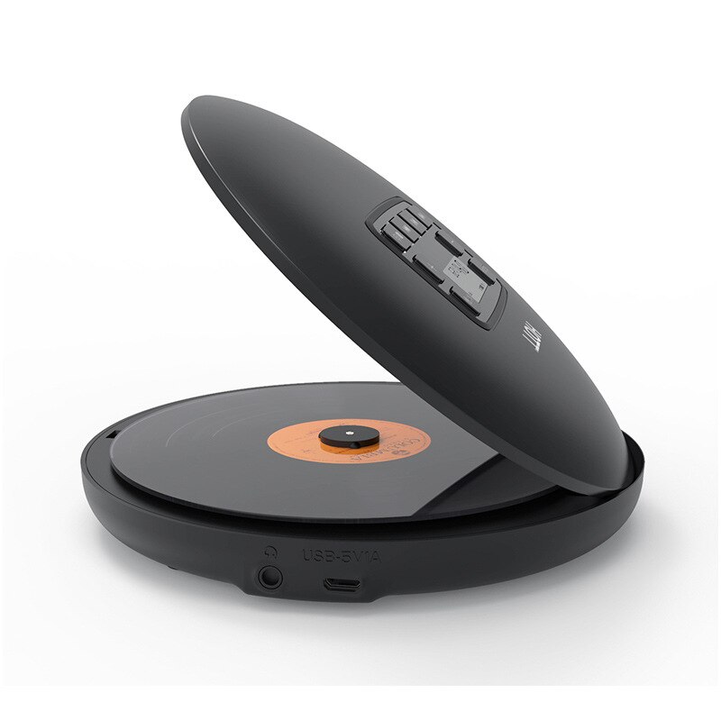 Cuffie Walkman CD portatili stile rotondo con altoparlanti lettore musicale CD musica HiFi schermo portato con cavo AUX supporto TF carta