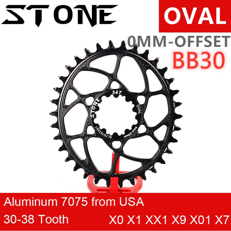 Stone Oval Chainring for BB30 0mm 0 mm Offset XX1 Eagle X01 X7 X0 X9 S1400 30T 32 34 36 38 Bike Direct Mount Chainwheel for sram