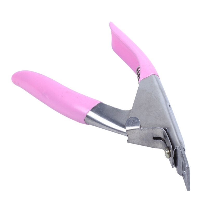 Nagelknipper Voor Nagels En Valse Acryl Nagels Te Gebruiken Roze.