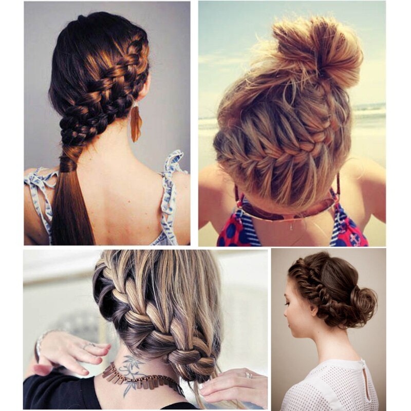 1Pc Charmant Franse Stijl Vrouwen Meisjes Diy Haar Vlechten Tool Roller Haak Met Magic Twist Styling Bun Maker Vlecht gereedschap